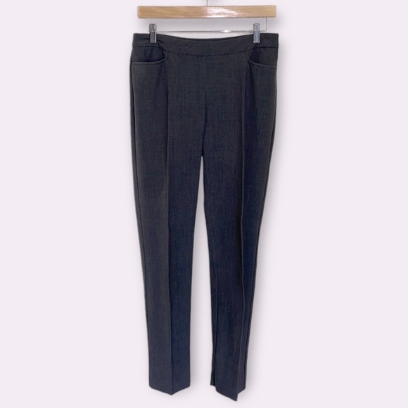 Roz & Ali Gray Dress Pants Straight Leg Pull on Size 4 - Picture 1 of 8